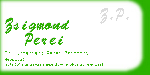 zsigmond perei business card